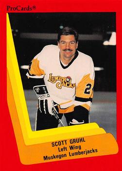 1990-91 ProCards AHL/IHL #382 Scott Gruhl Front