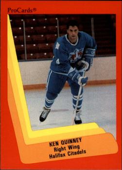 1990-91 ProCards AHL/IHL #458 Ken Quinney Front