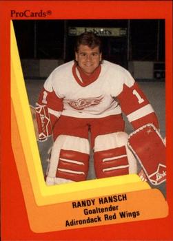 1990-91 ProCards AHL/IHL #490 Randy Hansch Front