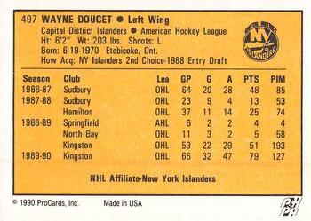 1990-91 ProCards AHL/IHL #497 Wayne Doucet Back
