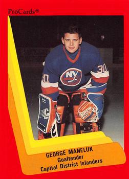 1990-91 ProCards AHL/IHL #500 George Maneluk Front