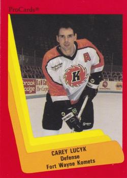 1990-91 ProCards AHL/IHL #548 Carey Lucyk Front