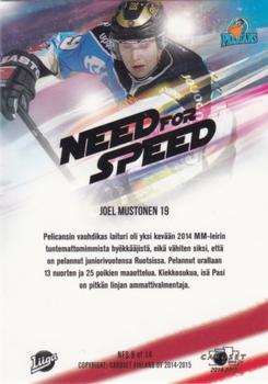 2014-15 Cardset Finland - Need For Speed #NFS9 Joel Mustonen Back