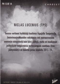 2014-15 Cardset Finland - Play Hard #PH13 Niclas Lucenius Back
