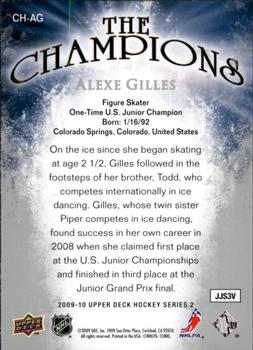 2009-10 Upper Deck - The Champions #CH-AG Alexe Gilles Back