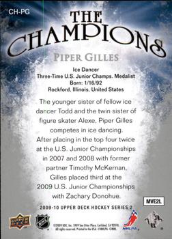2009-10 Upper Deck - The Champions #CH-PG Piper Gilles Back