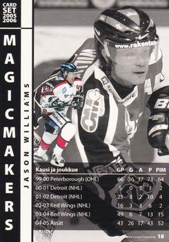 2005-06 Cardset Finland - Magicmakers #18 Jason Williams Back