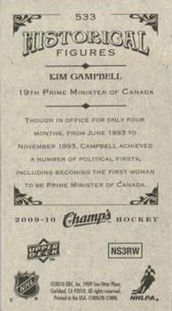 2009-10 Upper Deck Champ's #533 Kim Campbell Back