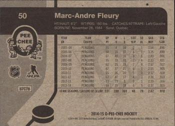 2014-15 O-Pee-Chee - Retro #50 Marc-Andre Fleury Back