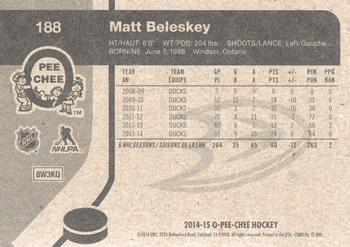2014-15 O-Pee-Chee - Retro #188 Matt Beleskey Back