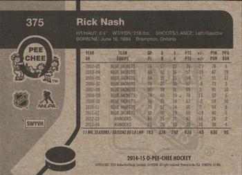 2014-15 O-Pee-Chee - Retro #375 Rick Nash Back