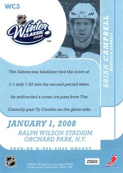 2008-09 O-Pee-Chee - Winter Classic Highlights #WC3 Brian Campbell Back