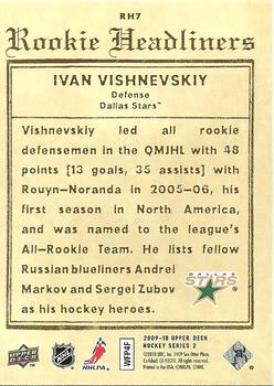 2009-10 Upper Deck - Rookie Headliners #RH7 Ivan Vishnevskiy Back