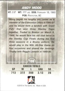 2009-10 In The Game Between The Pipes #108 Andy Moog Back