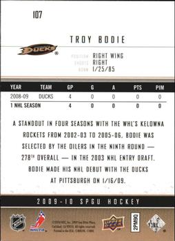 2009-10 SP Game Used #107 Troy Bodie Back