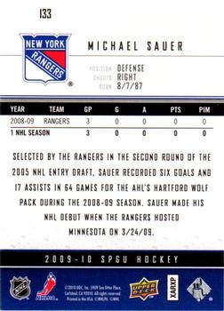 2009-10 SP Game Used #133 Michael Sauer Back