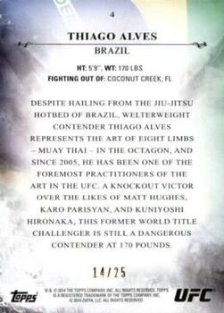 2014 Topps UFC Bloodlines - Black #4 Thiago Alves Back