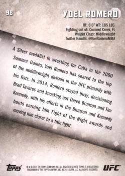 2015 Topps UFC Knockout - Gold #98 Yoel Romero Back