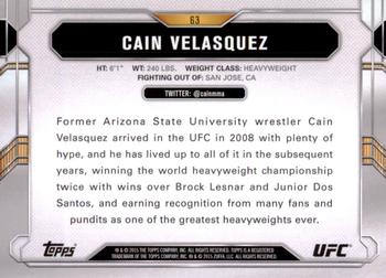 2015 Topps UFC Chronicles #63 Cain Velasquez Back