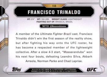 2015 Topps UFC Chronicles #168 Francisco Trinaldo Back