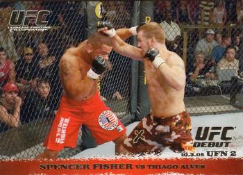 2009 Topps UFC Round 1 - Gold #36 Spencer Fisher / Thiago Alves Front