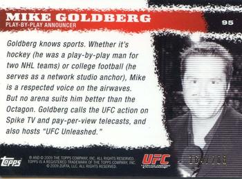 2009 Topps UFC Round 1 - Silver #95 Mike Goldberg Back