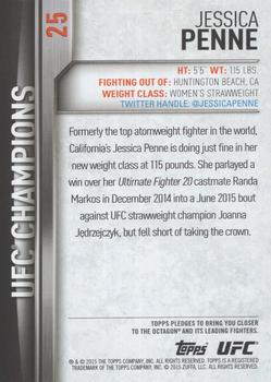 2015 Topps UFC Champions - Black #25 Jessica Penne Back
