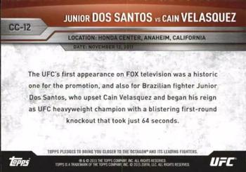 2015 Topps UFC Champions - Championship Clashes #CC-12 Cain Velasquez / Junior Dos Santos Back