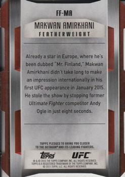 2015 Topps UFC Champions - Fighting's Future #FF-MA Makwan Amirkhani Back