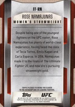 2015 Topps UFC Champions - Fighting's Future #FF-RN Rose Namajunas Back