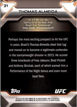2016 Topps UFC Knockout #31 Thomas Almeida Back