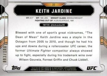 2015 Topps UFC Chronicles - Black and White #27 Keith Jardine Back