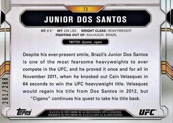 2015 Topps UFC Chronicles - Green #73 Junior Dos Santos Back