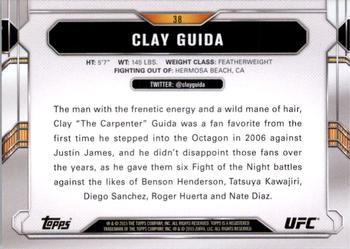 2015 Topps UFC Chronicles - Silver #38 Clay Guida Back