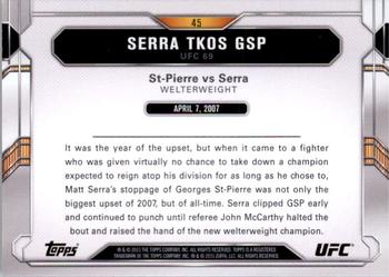 2015 Topps UFC Chronicles - Silver #45 St-Pierre vs Serra Back