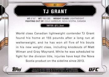 2015 Topps UFC Chronicles - Silver #82 TJ Grant Back