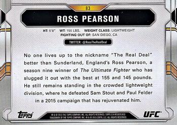2015 Topps UFC Chronicles - Silver #83 Ross Pearson Back