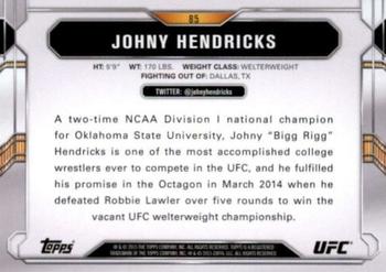 2015 Topps UFC Chronicles - Silver #85 Johny Hendricks Back