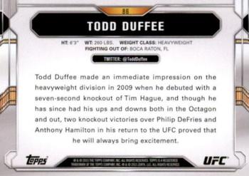 2015 Topps UFC Chronicles - Silver #86 Todd Duffee Back
