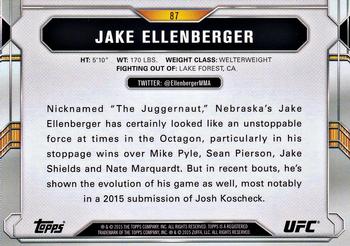 2015 Topps UFC Chronicles - Silver #87 Jake Ellenberger Back