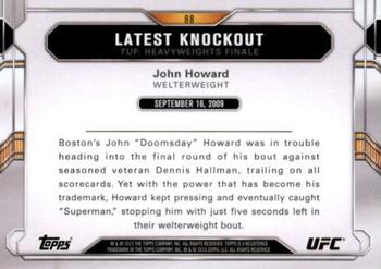 2015 Topps UFC Chronicles - Silver #88 John Howard Back