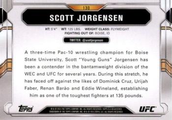 2015 Topps UFC Chronicles - Silver #130 Scott Jorgensen Back