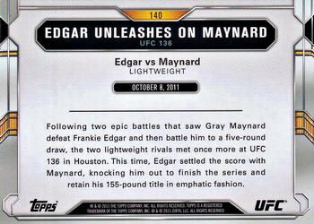 2015 Topps UFC Chronicles - Silver #140 Edgar vs Maynard Back