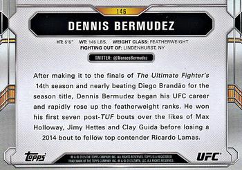 2015 Topps UFC Chronicles - Silver #146 Dennis Bermudez Back