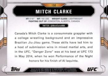 2015 Topps UFC Chronicles - Silver #150 Mitch Clarke Back