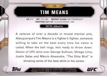 2015 Topps UFC Chronicles - Silver #155 Tim Means Back