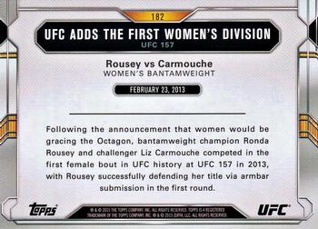 2015 Topps UFC Chronicles - Silver #182 Rousey vs Carmouche Back