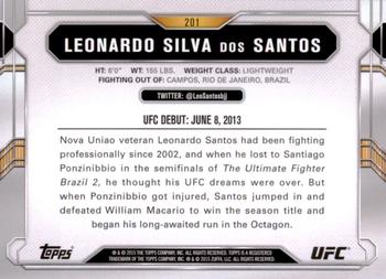 2015 Topps UFC Chronicles - Silver #201 Leonardo Silva dos Santos Back