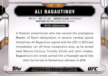 2015 Topps UFC Chronicles - Silver #209 Ali Bagautinov Back