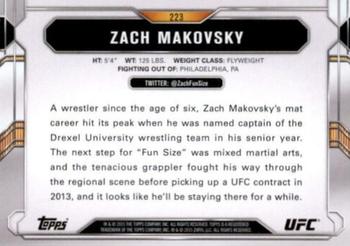 2015 Topps UFC Chronicles - Silver #223 Zach Makovsky Back
